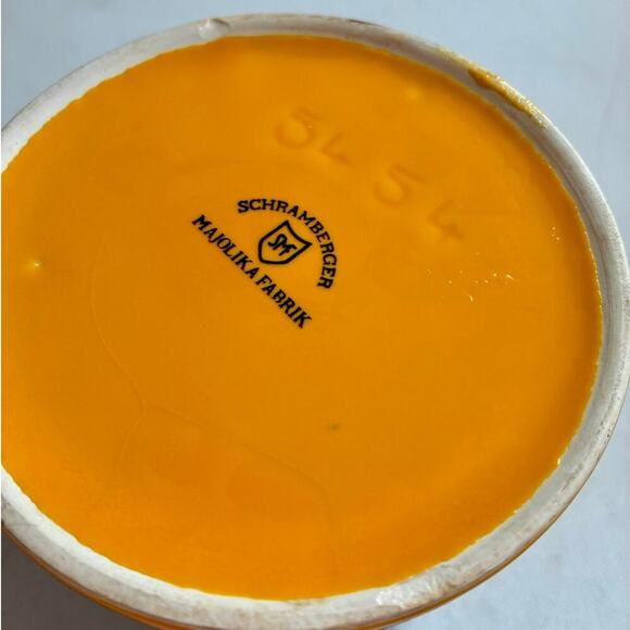 Vintage Schramberg Majolika “Betthupferl” Jar – 4” Retro German Pottery - Picture 3 of 4